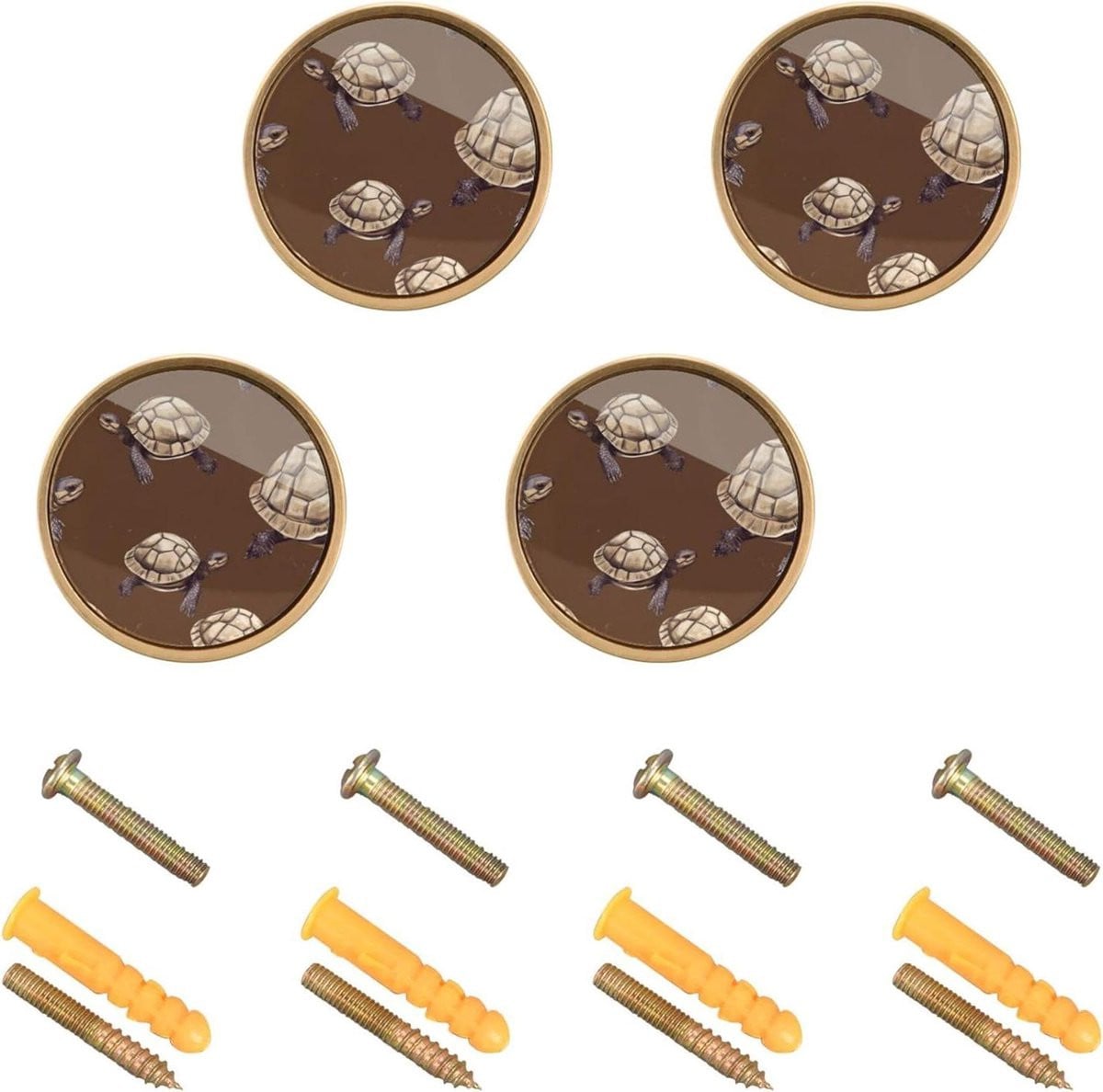 Set van 4 multicolor ladehandgrepen voor kasten van sterke zinklegering, 32mm