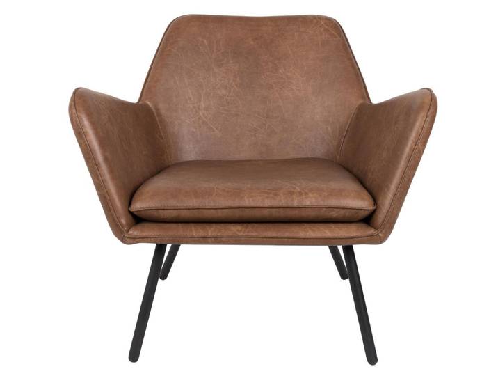 Loungesessel Bon – aus Kunstleder - Braun - Luxusbetten24