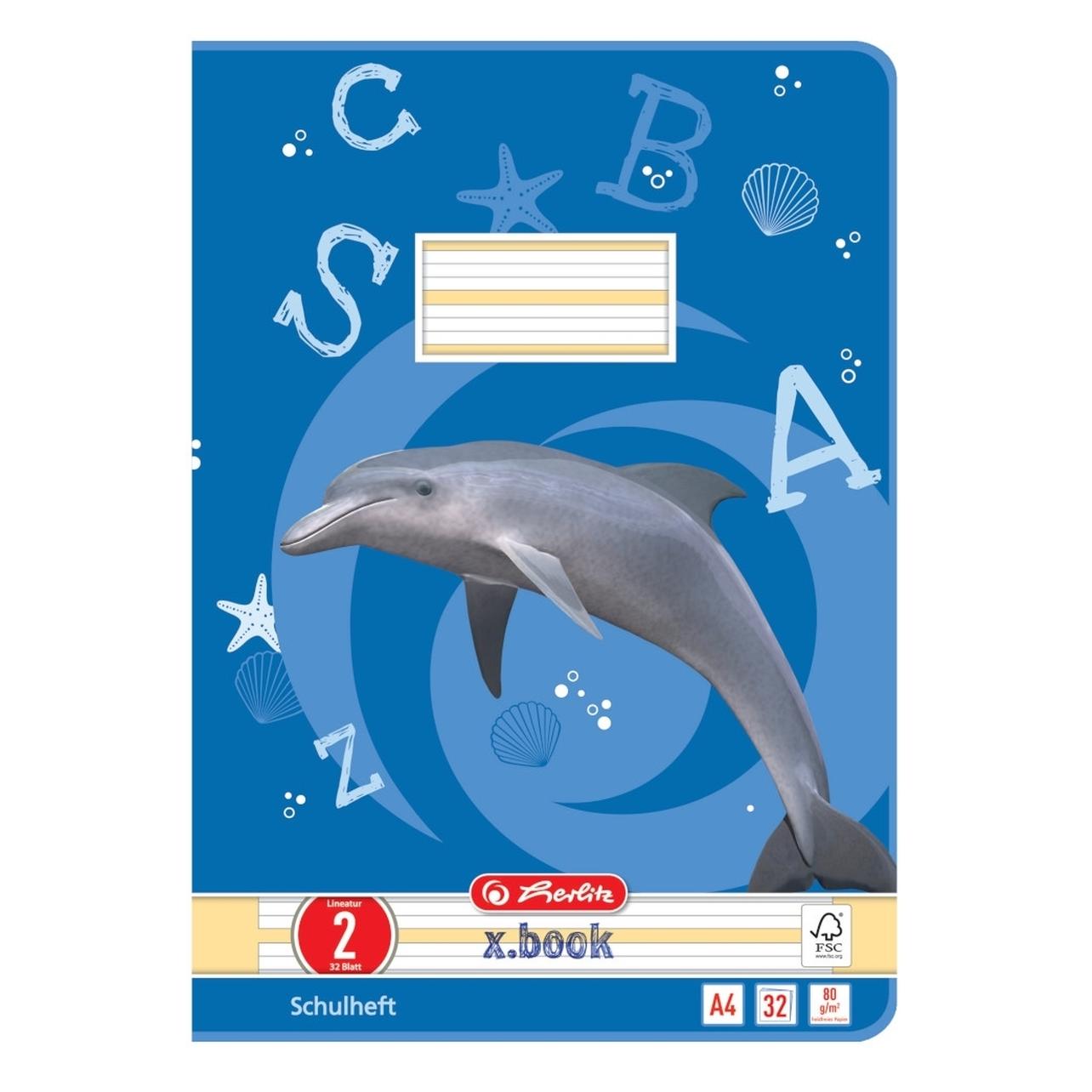 Herlitz Schulheft x.book, DIN A4, Lineatur 2 / liniert (A4, Liniert) (10767267)