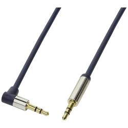 LogiLink CA11050 Klinke Audio Anschlusskabel 0.50 m Dunkel-Blau (matt) 90° nach oben gewinkelt