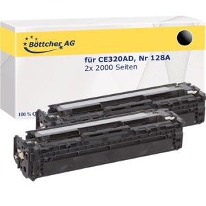 kompatibel für HP CE320A 128A Kompatibler Toner  Doppelpack, 2 Stück