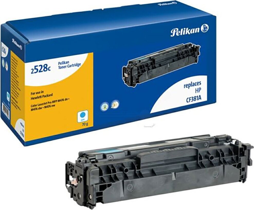 Pelikan Toner HP CF381A Cyan Rebuilt voor Pelikan Printing 4236296