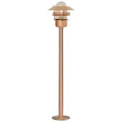 Nordlux Outdoor Standleuchte BLOKHUS, IP54, E27 max. 60W, mit Ring-Lamellen, Kupfer / Glas klar NORD-25078030