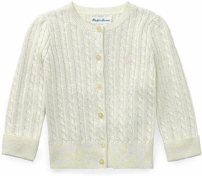 POLO RALPH LAUREN Mädchen Strickjacke weiss   68 68