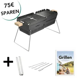 Knister Grill | Bundle | Kohle | Schwarz | Ausziehbar
