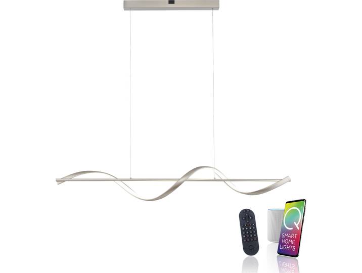 LED Pendelleuchte Q-SWING , stahlfarben, 1, 1 Stk., NEUHAUS Q SMART HOME LIGHTS, Leuchten, LED Pendelleuchte