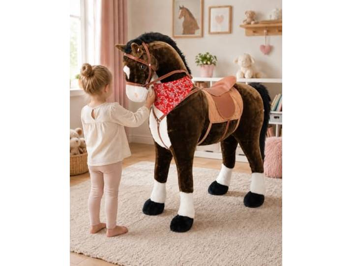 Sweety Toys 9046 Plüsch Pferd XXL Riesen Stehpferd Reitpferd 125 cm