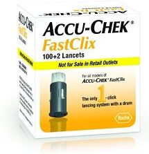 ROCHE DIAGNOSTICS SpA LANCETTE PUNGIDITO ACCU-CHEK FASTCLIX 100 + 2 PEZZI
