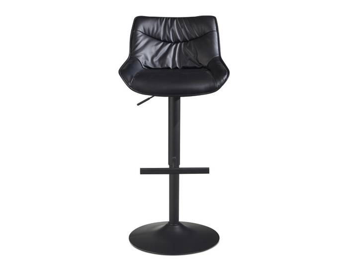 Mid.you Barhocker, Schwarz, Textil, Bodenplatte, 45x106x55 cm, Sitzfläche 360° drehbar, Esszimmer, Barmöbel, Barhocker