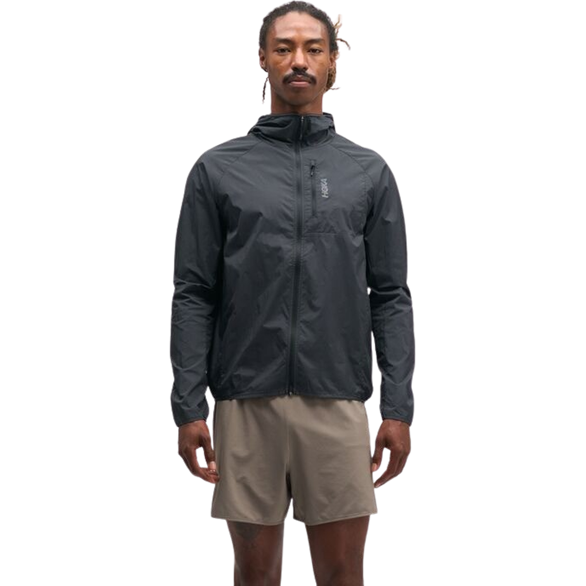 Hoka Skyflow Wind Herren Laufjacke schwarz Größe S Laufen Windabweisend