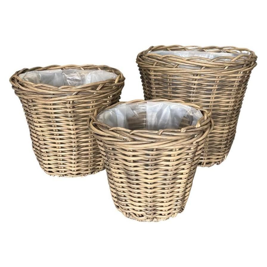 Scandinavian Collection - Rattan Plant Baskets - Natural - Set of 3 (5740007839115)