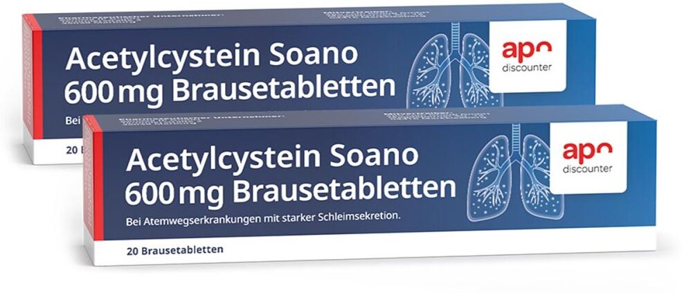 apodiscounter Acetylcystein 600 mg Hustenlöser Brausetabletten 2x20stk