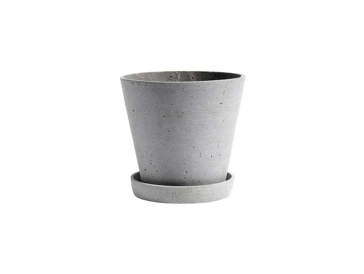 HAY Pot HAY Flowerpot with saucer XL Ø21.5 cm Gris