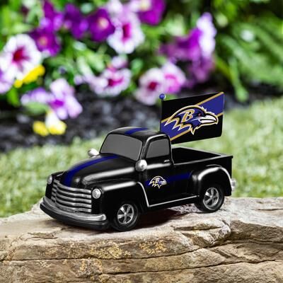 Evergreen NFL Rally Truck Garden Statue with Team Flag