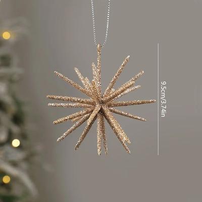 Inspire Select Glitter Exploding Star Christmas Ornament Hanging Star Tree Decoration gold 1