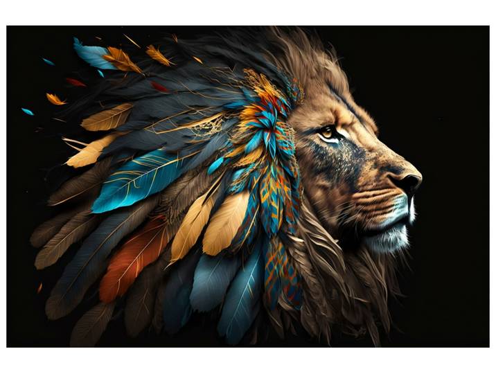 Acrylglasbild Indian King image LAND