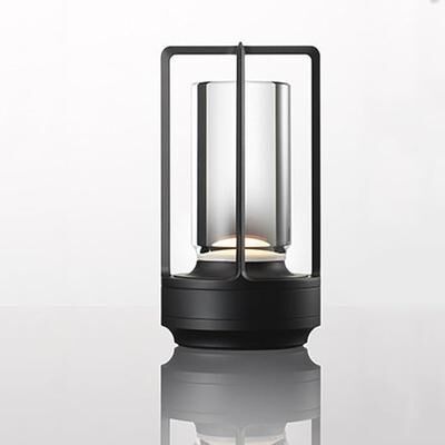 Inspire Essentials Crystal Touch LED Table Lamp Rechargeable Ambient Light For Home, Dining & Camping black