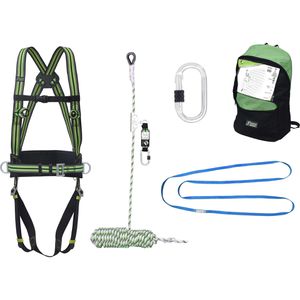Kratos Sicherheitsgurt Dach-Set, 3-Punkt-System, Auffang-&Haltegurt, Set, bis 140 kg, Einheitsgröße