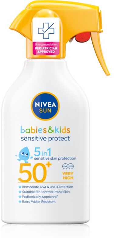 NIVEA SUN Babies & Kids spray solaire pour enfant pour peaux sensibles SPF 50+ 250 ml