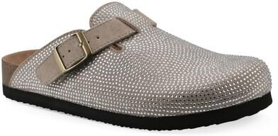 Women's Bellamy Footbeds Clog by White Mountain in Sandal Wood Suede (Size 6 1/2 M)