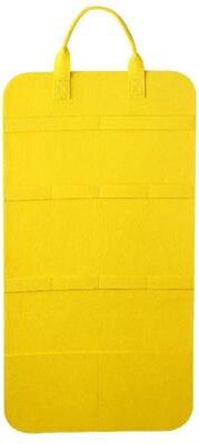 Uplift Essentials Feline Enrichment & Wand Toy Storage Organizer yellow