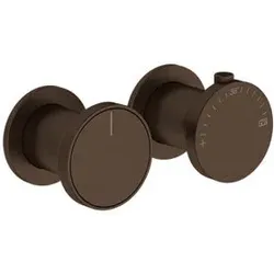 Gessi Origini Fertigmontageset Thermostat, Umlenkkartusche, 2-Wege, Wandmontage, 66134845, Farbe: Dark Bronze
