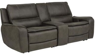 Coaster Marcell Microfiber Power Reclining Loveseat with Console Grey