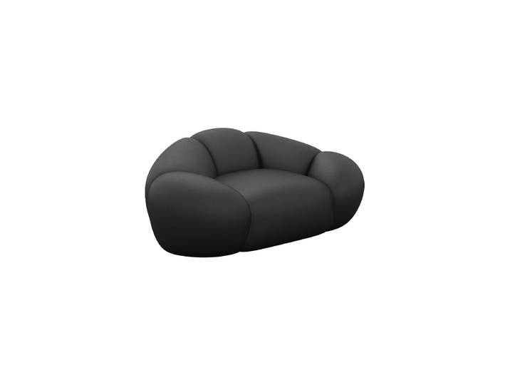 Design Echtleder Loungesessel „Arden“ Echtleder Schwarz BLOOMINGLOFT Collection
