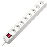 Eco-Line Steckdosenleiste 8-fach weiß, 3 Meter