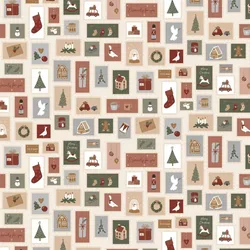 IB Laursen Papier Serviette 20x20 cm Weihnachtsbriefmarken 50er, 20 x 20 cm