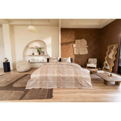 Bettwäsche KAYORI "Mundo", beige (natur), B/L: 155cm x 220cm, 1 Stk., 1 Stk., Lyocell, B/L: 80cm x 80cm, 2 Stk., Lyocell, Obermaterial: 100% Baumwolle, Bettwäsche, Bettwäsche, 100% Tencel