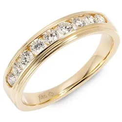 CANADIAN DIAMONDS Memoire-Ring 9 Brillanten 0,50ct hfw/Lupenrein Gold 585