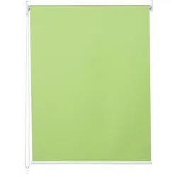 Rollo MCW-D52, Fensterrollo Seitenzugrollo Jalousie, Sonnenschutz Verdunkelung blickdicht 50x160cm ~ hellgrün