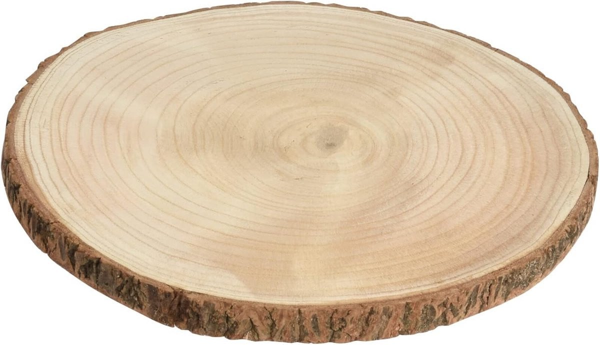 Ronde Houten Schaal Schijf Diameter 30 cm - Decoratief Plateau voor Tafel of Kast