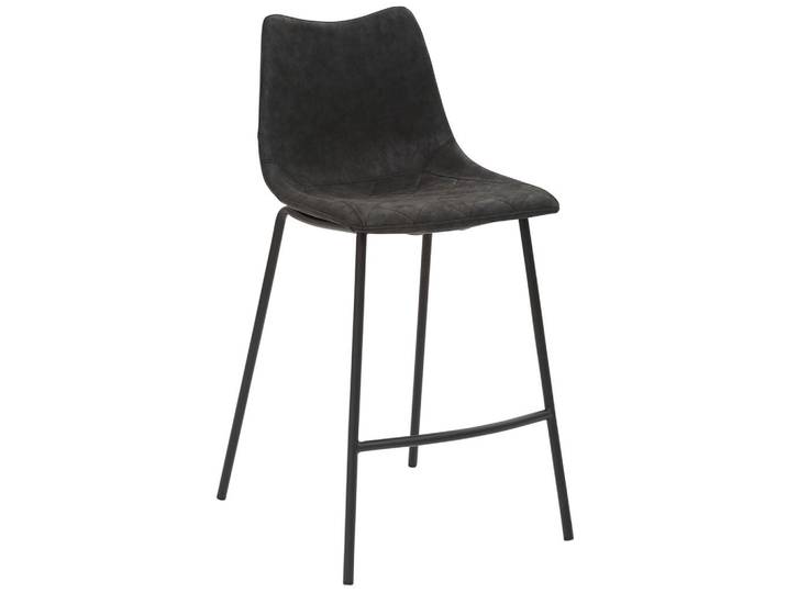 Tresenstuhl, Schwarz, Rundrohr, 49x99.5x55 cm, abwischbar, Esszimmer, Barmöbel, Barhocker