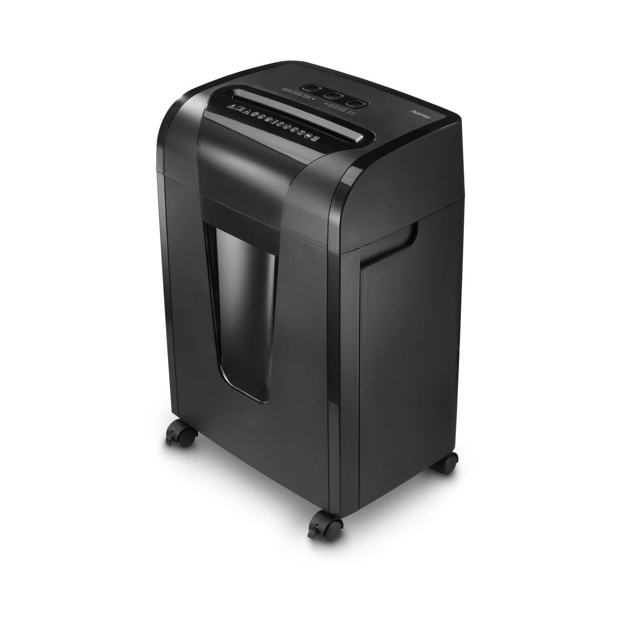 hama Prime M100 Aktenvernichter mit Partikelschnitt P-5, 2 x 12 mm, bis 11 Blatt, schwarz