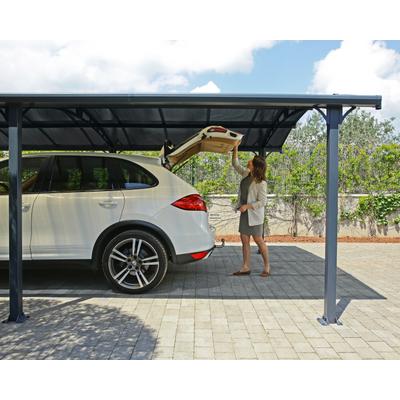 Einzelcarport PALRAM - CANOPIA "arcadia", grau (anthrazit), B/H/T: 194cm x, Carports, wartungsfrei