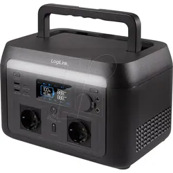 LOGILINK PPS0600 - Tragbare Powerstation, 600 W, LiFePO4-Akku, Tuya
