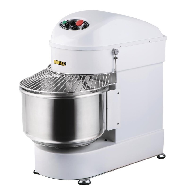 Buffalo Spiralmixer 20 L 1,1kW gewerblich für bis zu 8 kg Teig mit rotierender Schüssel