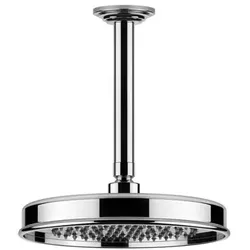 Gessi Venti20 Antikalk-Kopfbrause, D229mm, mit Gelenk und Deckenarm Sondermaß angeben 110-1900mm, Deckenmontage, 65150031, Farbe: Chrom