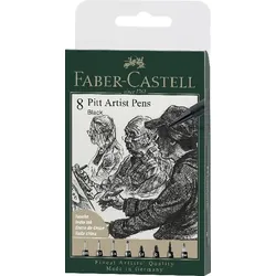 Faber Castell Tuschestift Pitt Artist Pen 8er schwarz