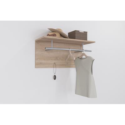 Garderobenpaneel FMD "Spot", braun (eichefarben), B:72cm H:35cm T:29,5cm, Holzwerkstoff, Garderobenpaneele, Garderobenpaneel