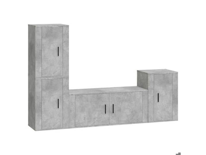 En solde  Ensemble Armoires De Télévision 4 pcs - CLOUD - meuble TV suspendu - Gris béton Bois d'ingénierie LL482