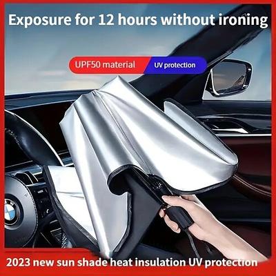 Auto-Sonnenschutz für die Windschutzscheibe – Hitzeblockierender UV-Schutz-Sonnenschutz mit Sichtschutzvorhang, Innenraum-Zubehör für Kleinwagen, Windschutzscheiben-Abdeckungsschirm