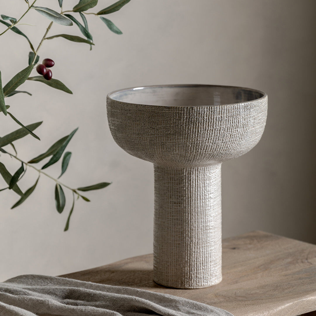 Latitude Run Awtumn Stoneware Table Vase Natural 30 H x 25 W x 25 D cm