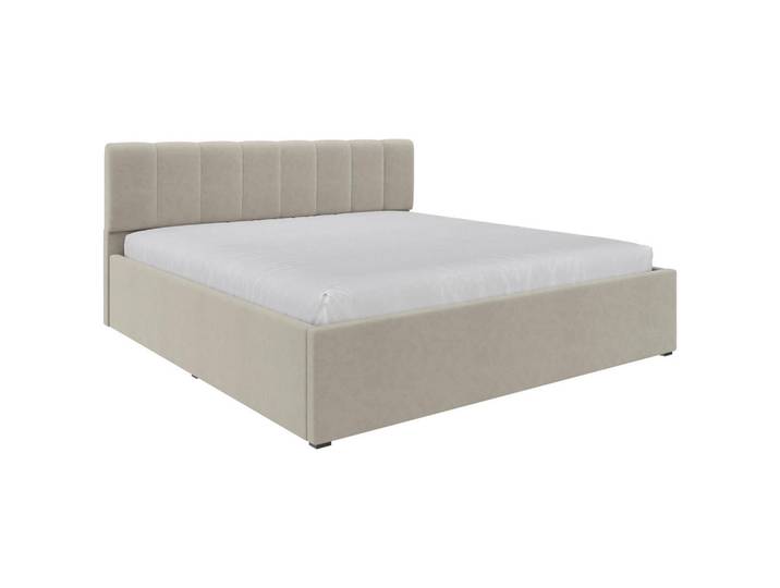 Stylife Polsterbett, Beige, Kunststoff, Buche, Schichtholz, 180x200 cm, gepolstertes Kopfteil, in verschiedenen Größen erhältlich, bodentiefer Einstieg,nicht verstellbar, Schlafzimmer, Betten, Polsterbetten