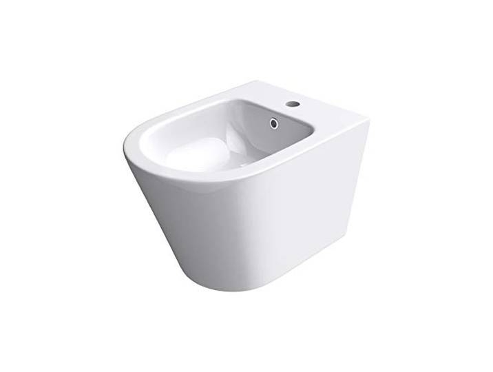 doporro Bidet Suspendu Blanc Assorti au WC Bidet en Céramique 36x48\,5x36cm Facile à nettoyer\, pour Salle de Bains\, Düren108