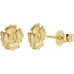 trendor 21999 Damen-Ohrringe Florale Ohrstecker 925 Silber Vergoldet