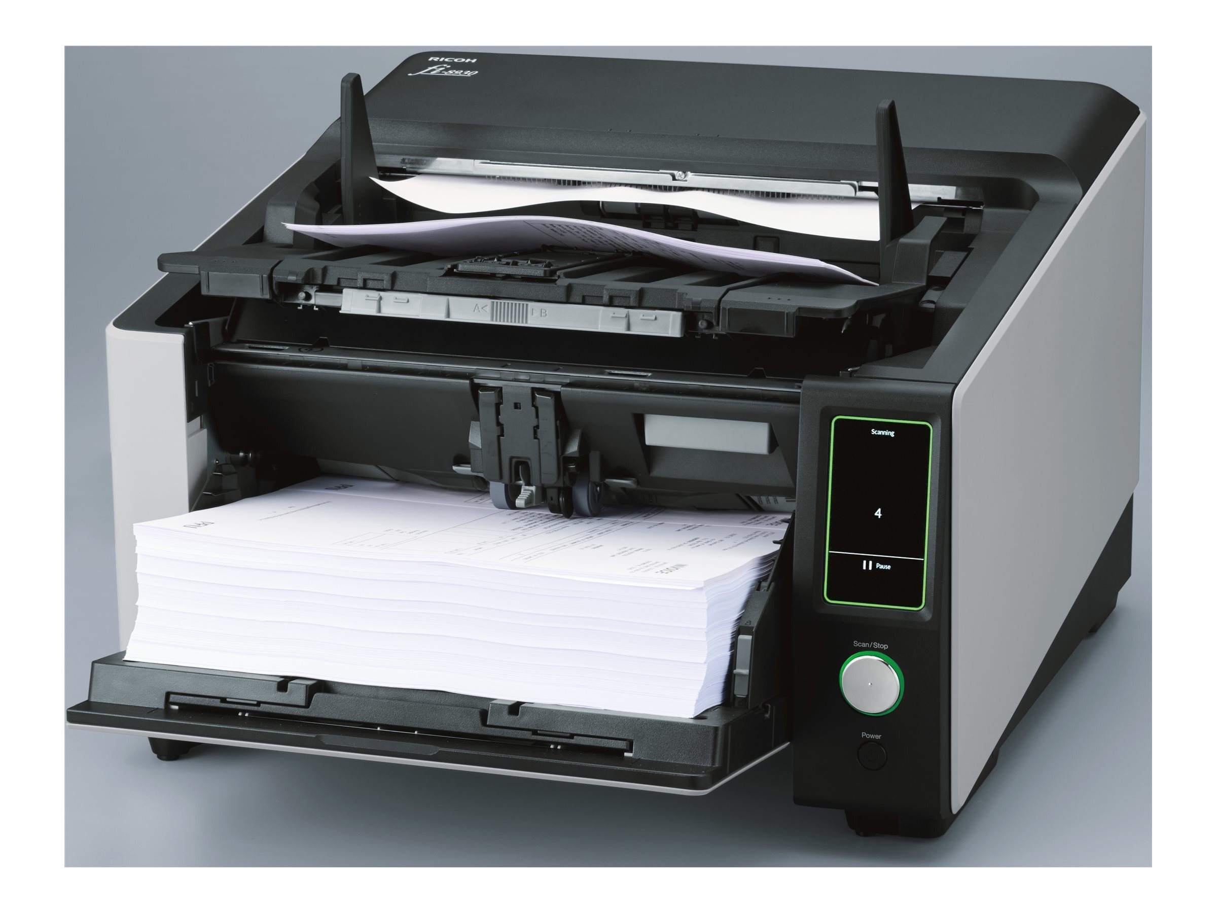 Ricoh fi-8950, 305 x 431,8 mm, 600 x 600 DPI, 150 Seiten pro Minute, ADF-Scanner, Schwarz, Grau, LCD