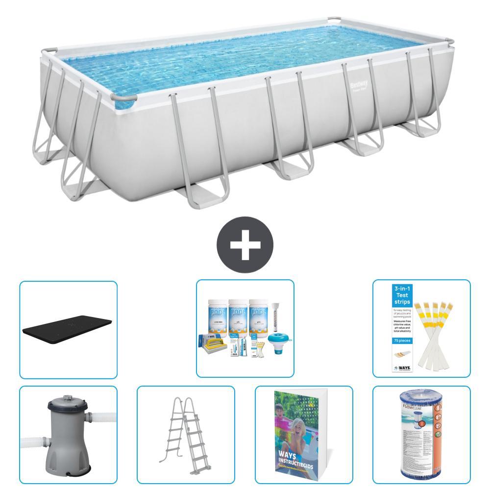Bestway Power Steel Rechteckig - 488x244x122 cm - 6-teilig S556